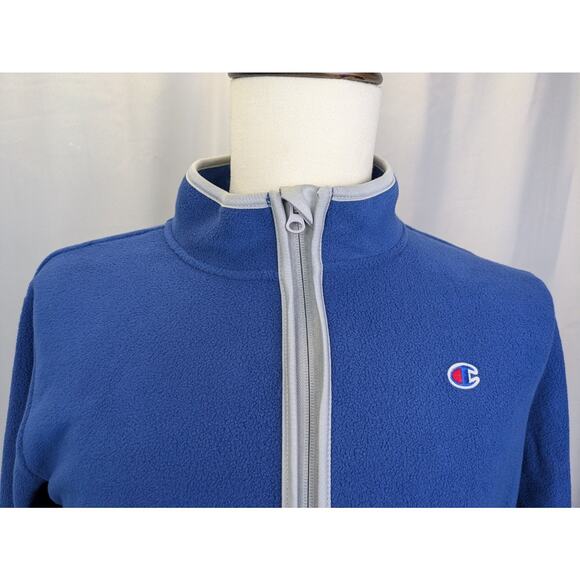 Champion Boys XL 18 - 20 Blue Fleece Full Zip Front Athletic Jacket Sweatshirt - Picture 2 of 8